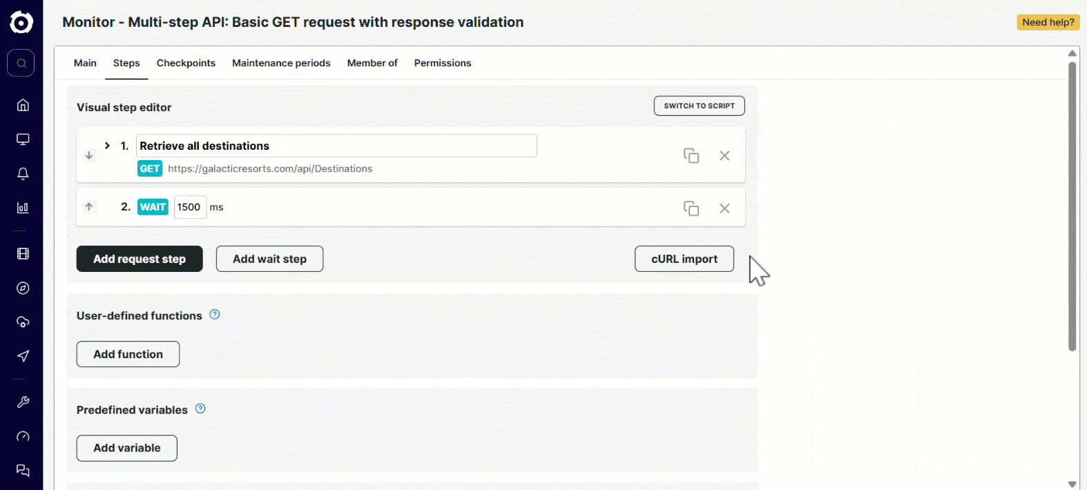 Import cURL-requests
