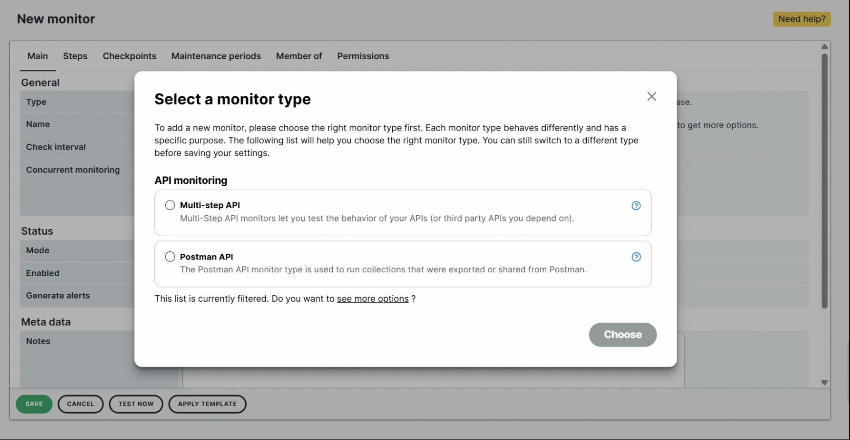 Multi-step API-configuratieopties