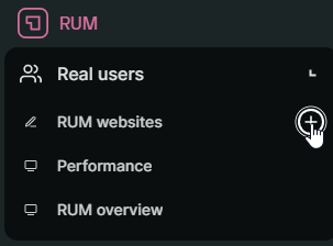 Adding a RUM website