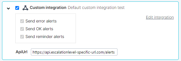 Integratievariabele configureren in alertdefinitie