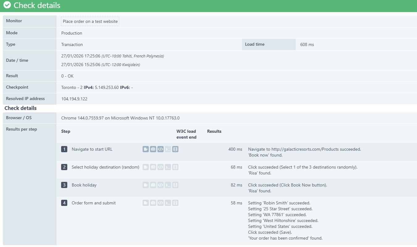 W3C load event-controleregelresultaat voor transactiecontroleregels
