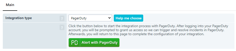 PagerDuty selecteren