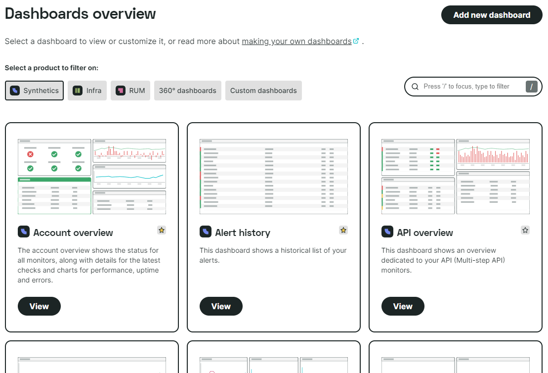 screenshot dashboardoverzicht