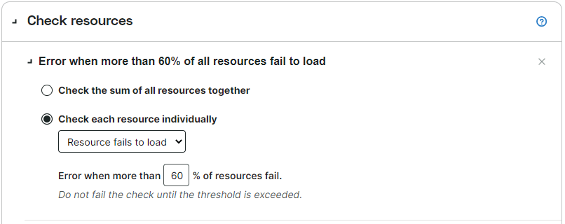 screenshot foutconditie afzonderlijke resource mislukt